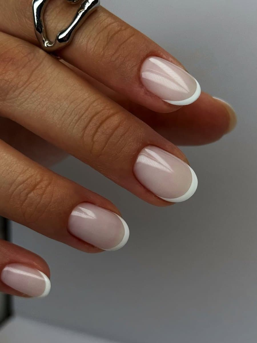 French finish with a crisp, modern smile line.